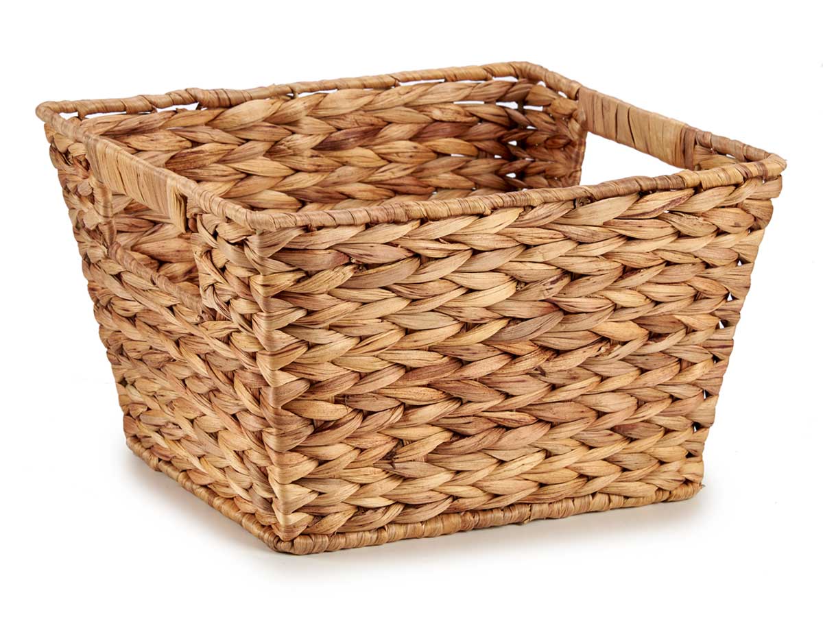 Cesto rectangular de palha com pega - Image 2