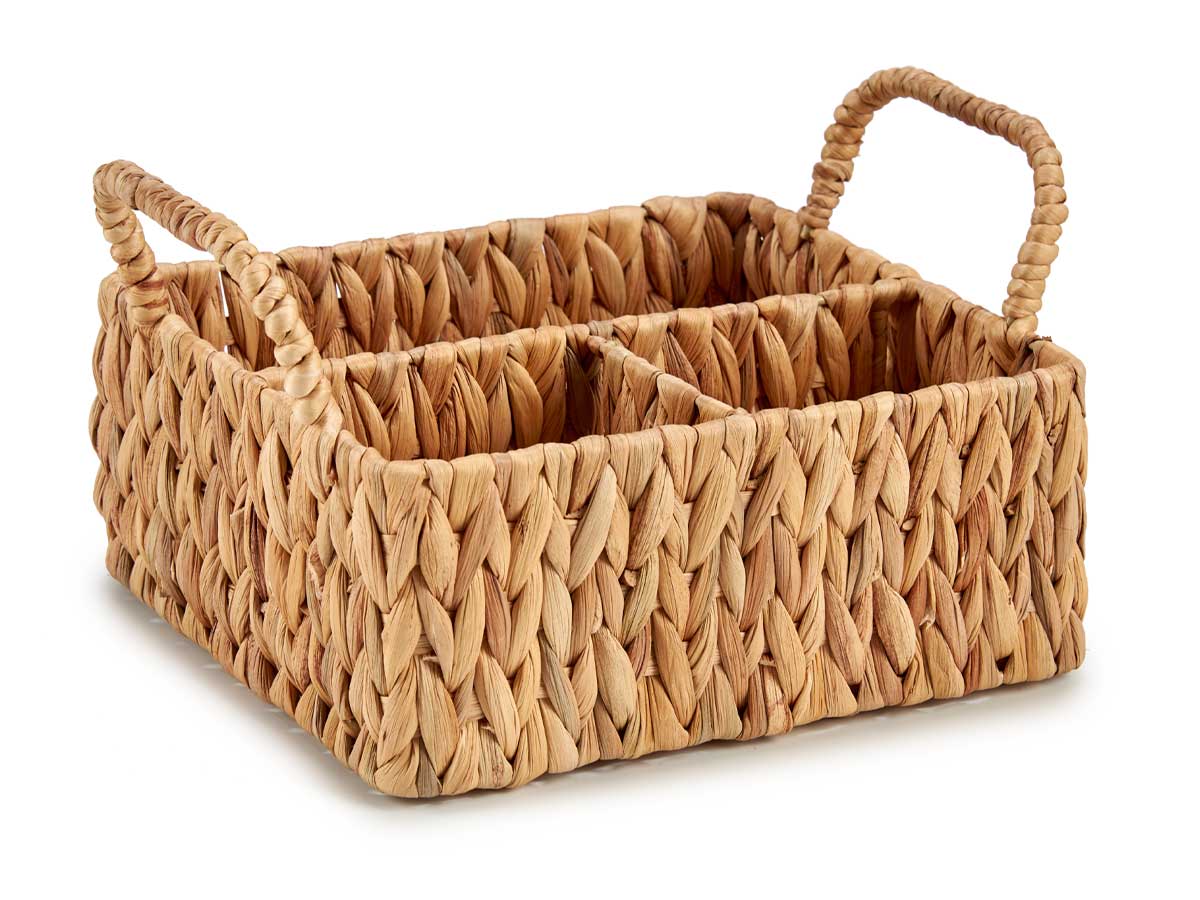 Organizador rectangular palha com 3 espaços - Image 2