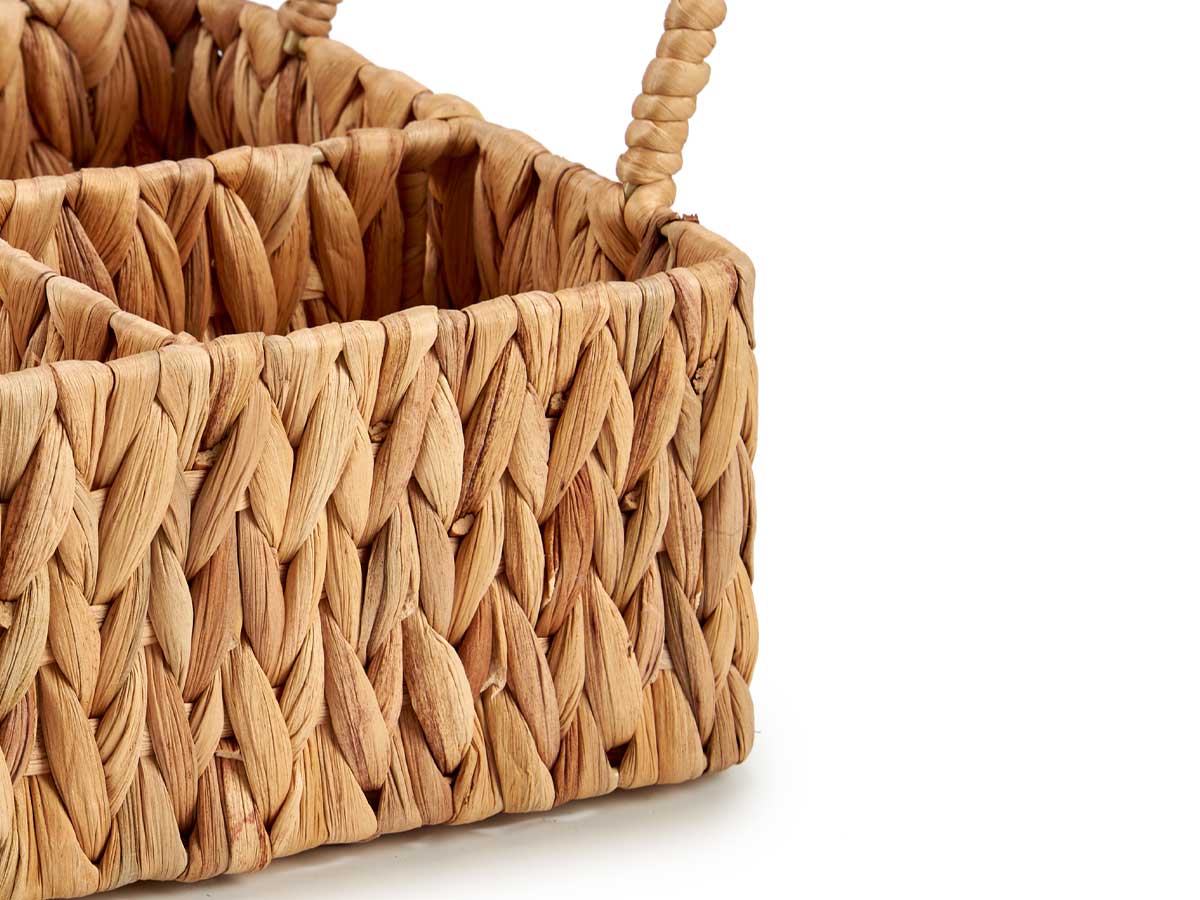 Organizador rectangular palha com 3 espaços - Image 4