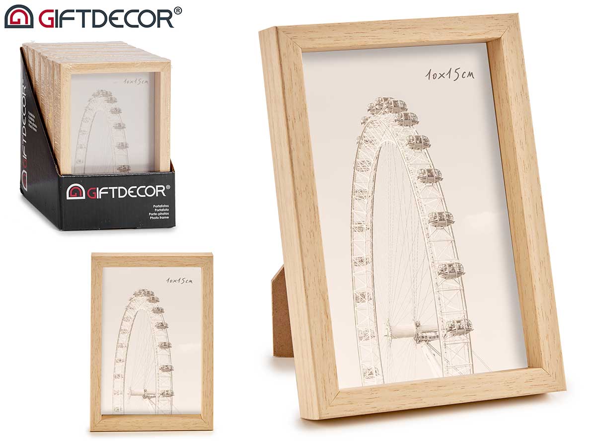 Portafoto plastico natural 10x15cm surt2