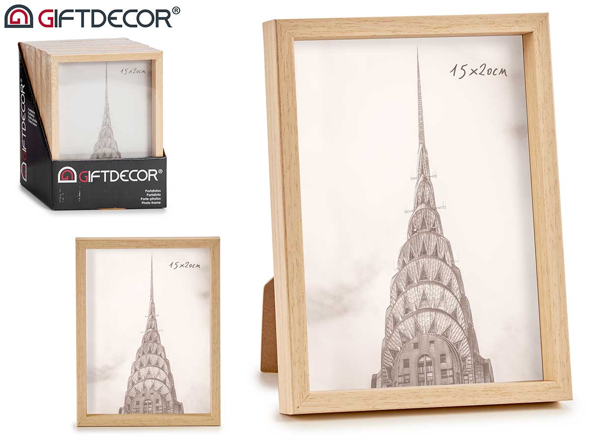 Portafoto plastico natural 15x20cm