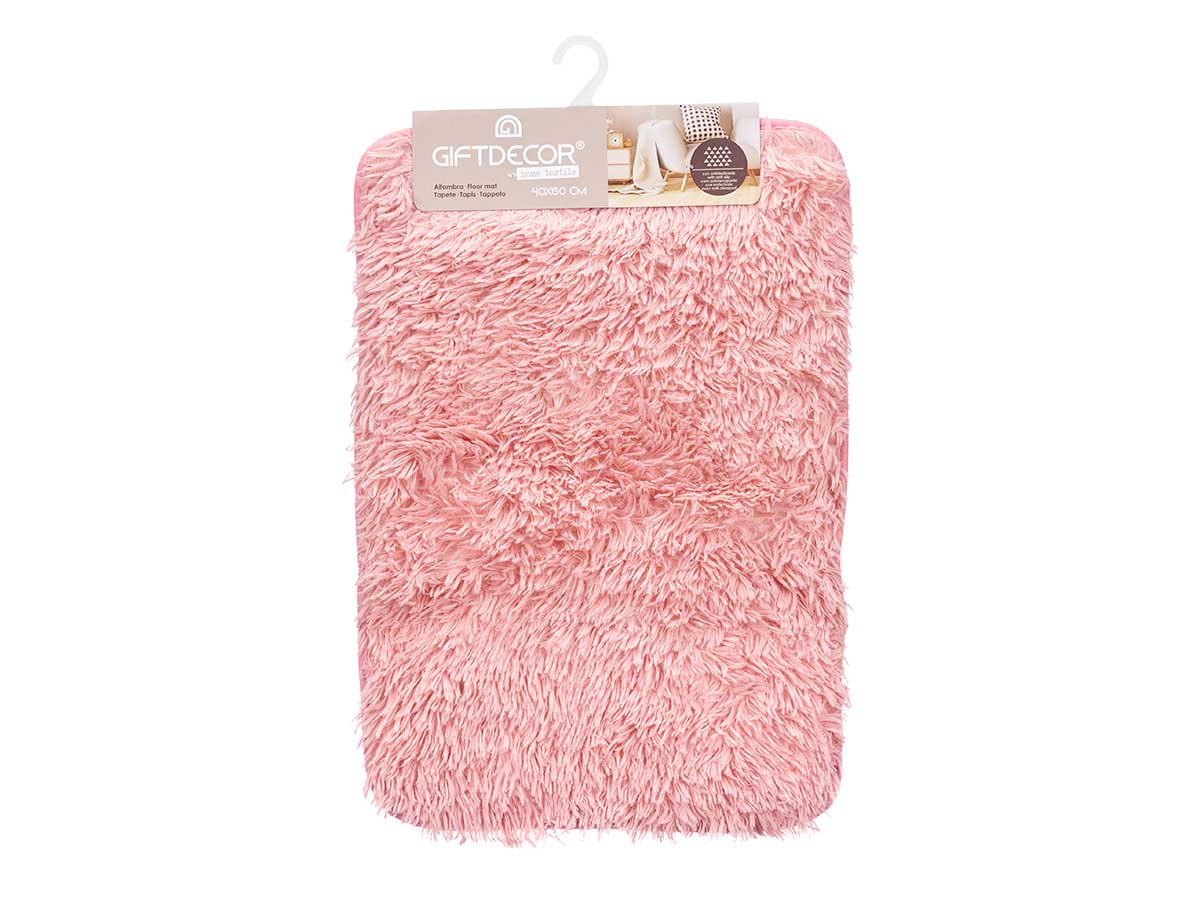 Tapis a poils longs 40x60 cm 3 tons de rose – Image 3