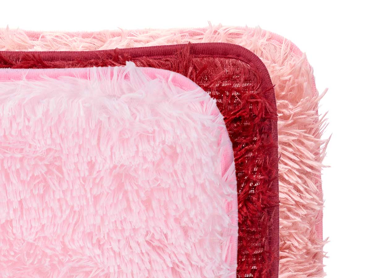Tapis a poils longs 40x60 cm 3 tons de rose – Image 4