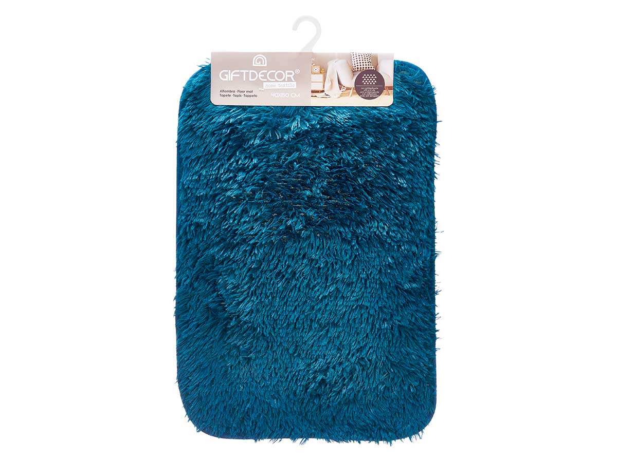 Tapis a poils longs 40x60 cm 3 tons verts – Image 3