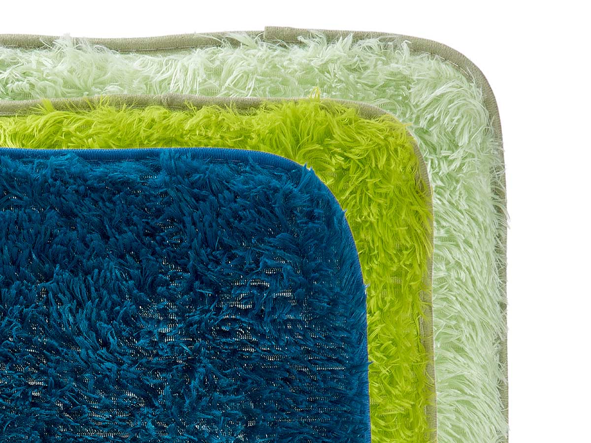 Tapis a poils longs 40x60 cm 3 tons verts – Image 4