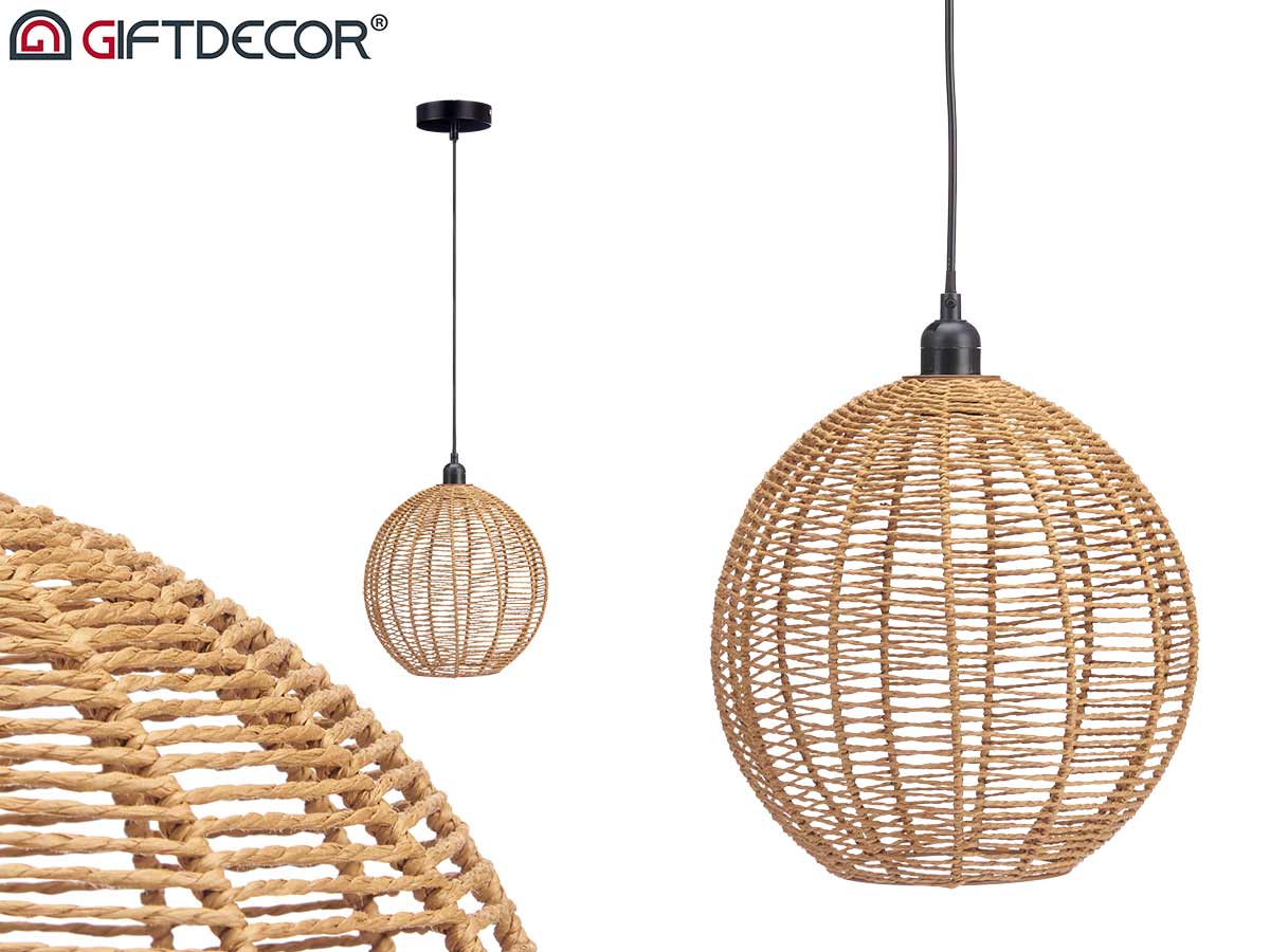 Lampe de plafond sphére corde