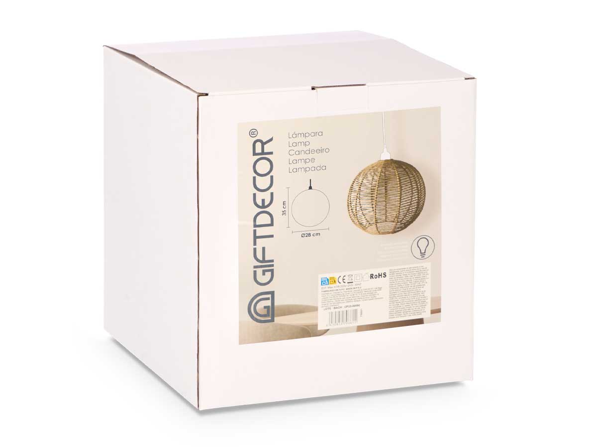 Lampe de plafond sphére corde – Image 3