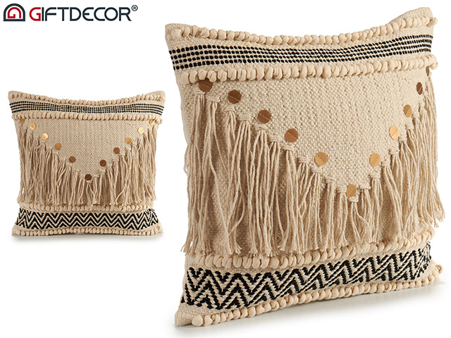 Cuscino paillettes nero 45x45 cm