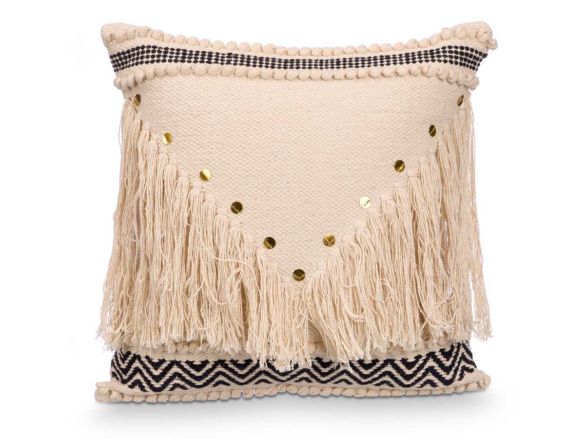 Cuscino paillettes nero 45x45 cm - immagine 2