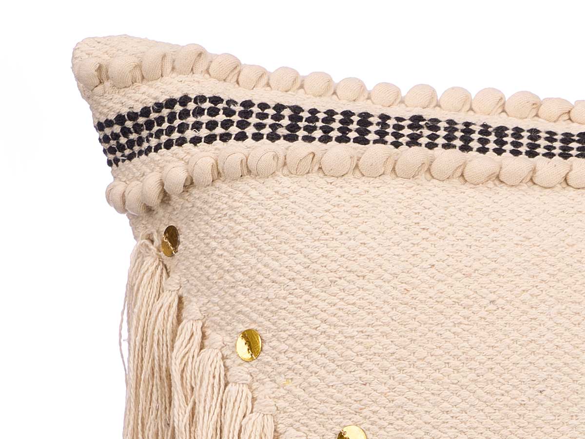 Cuscino paillettes nero 45x45 cm - immagine 3