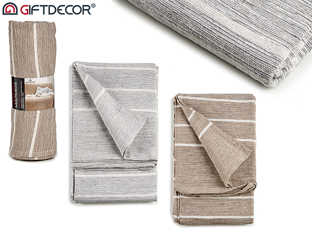 Multipurpose stripes 2 colors ass 225x250cm