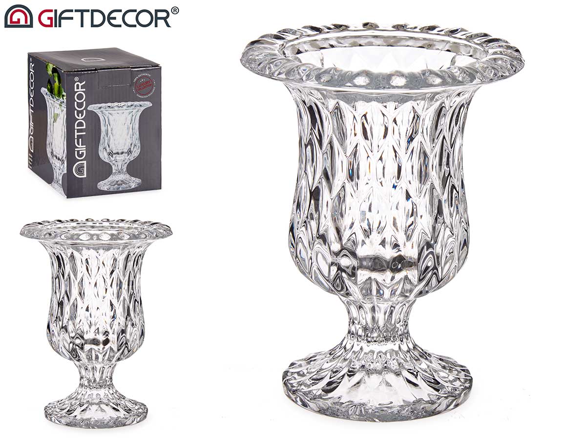 Calice vetro 14,5cm diamanti