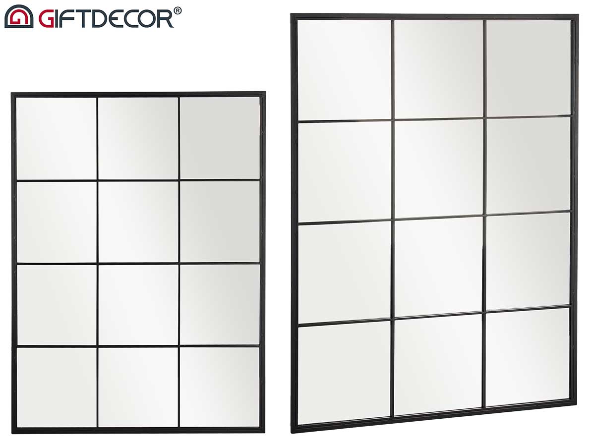 Black window mirror 120x90cm