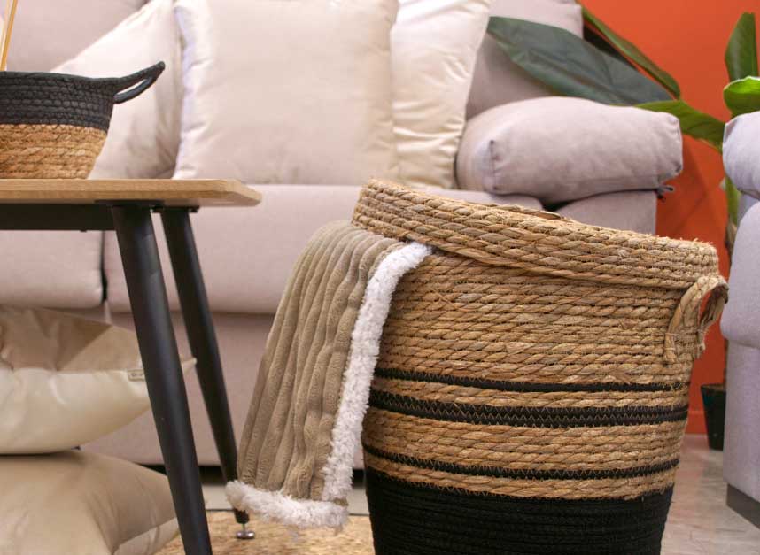 Cesto multiusos grande preto alga com tampa - Image 2