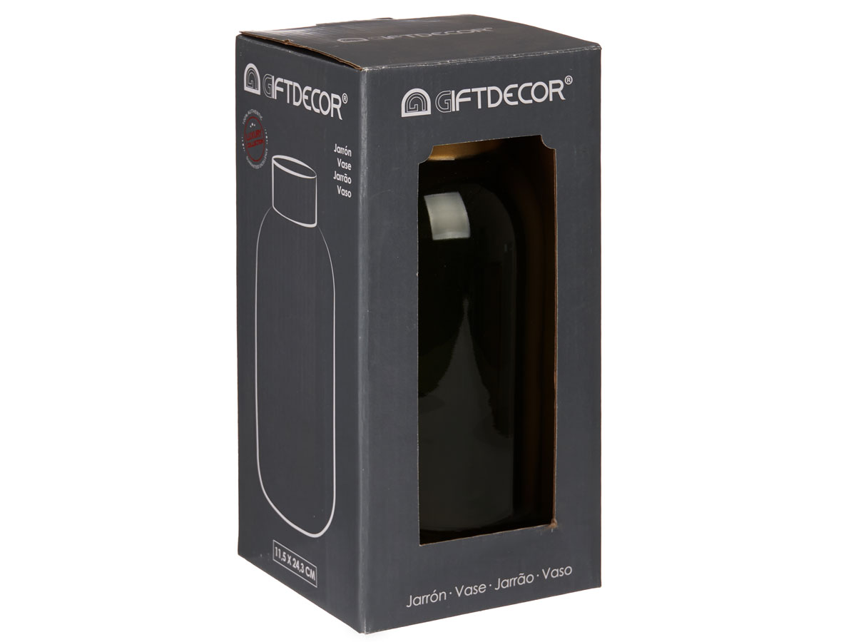 Vaso cristallo liscio oro piccolo verde - immagine 3