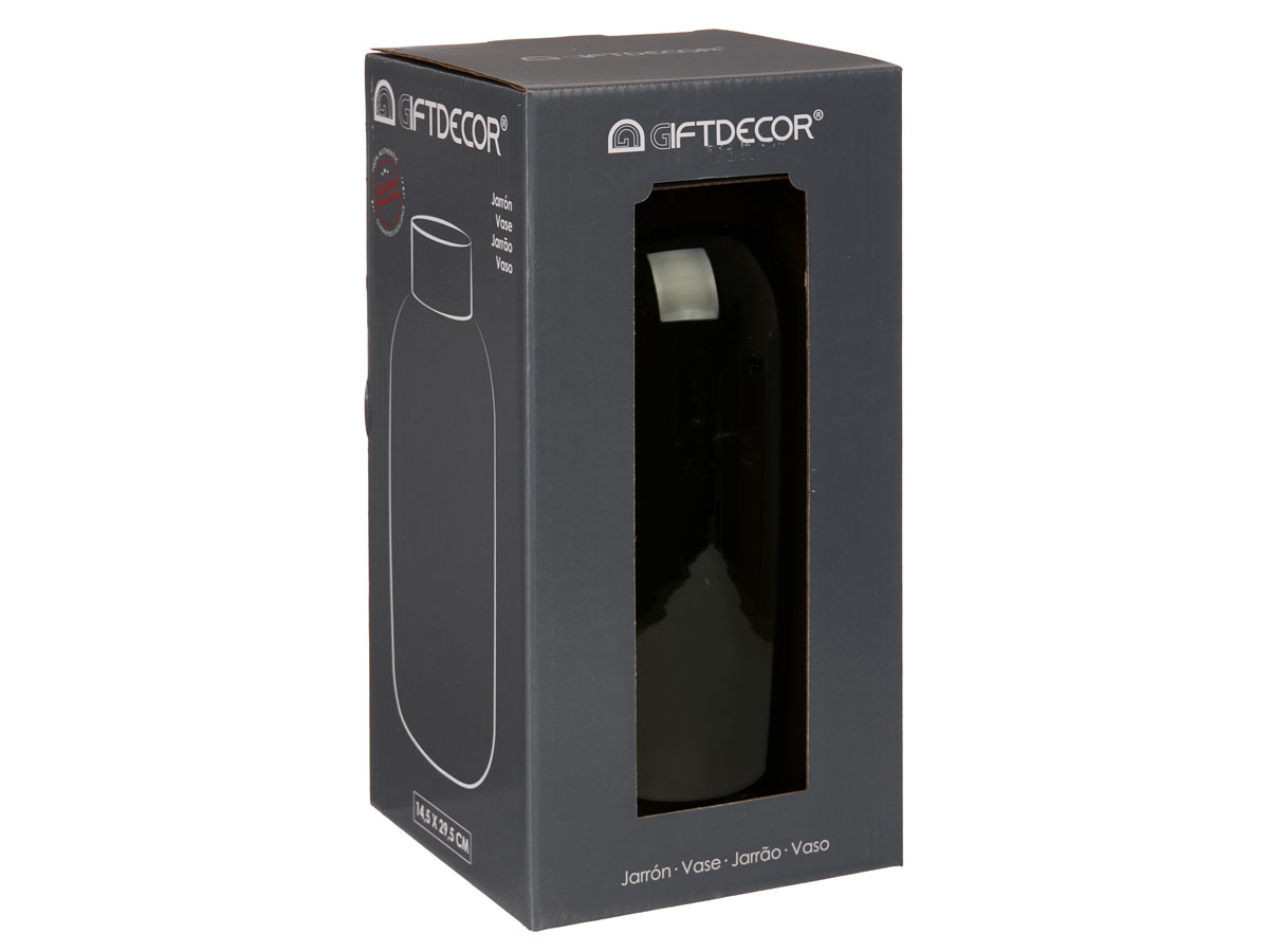 Vaso cristallo liscio oro grande verde - immagine 3