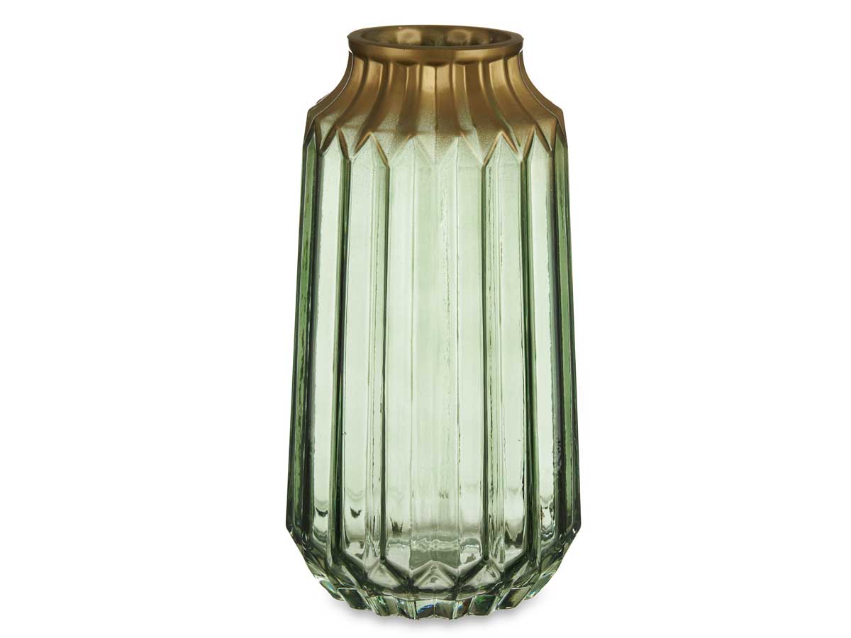 Vase en verre bords vert – Image 2
