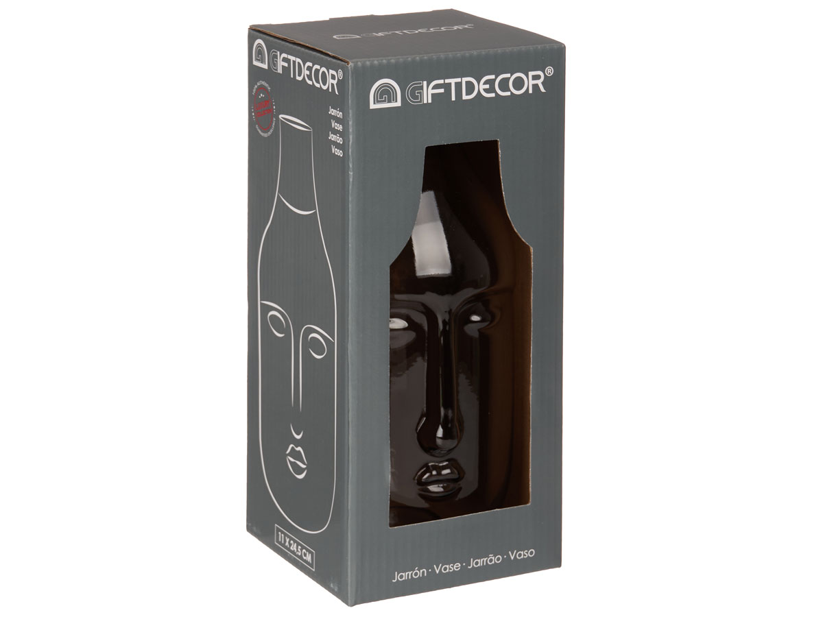 Jarron cristal cara antracita - Imagen 3