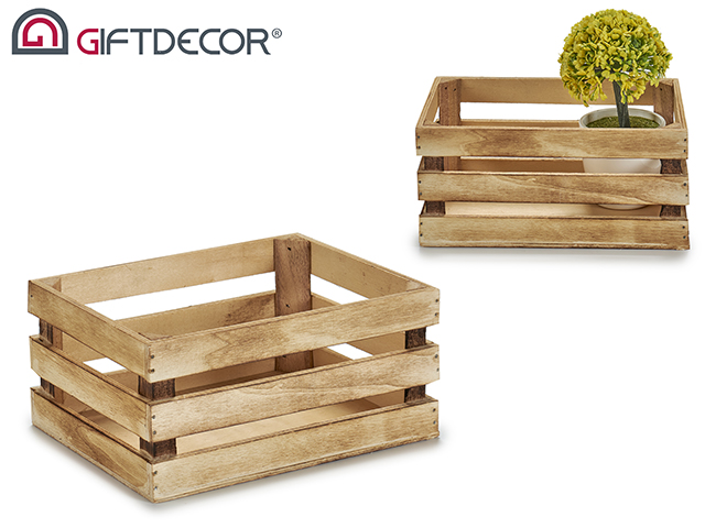 Caja natural quemado 20x13x9 cm