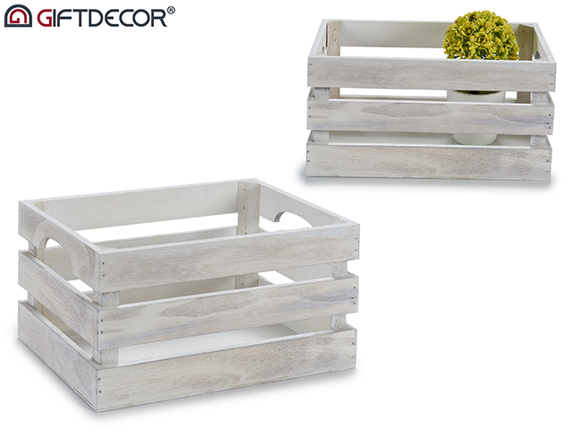 Caja blanco envejecido 26x16x13 cm