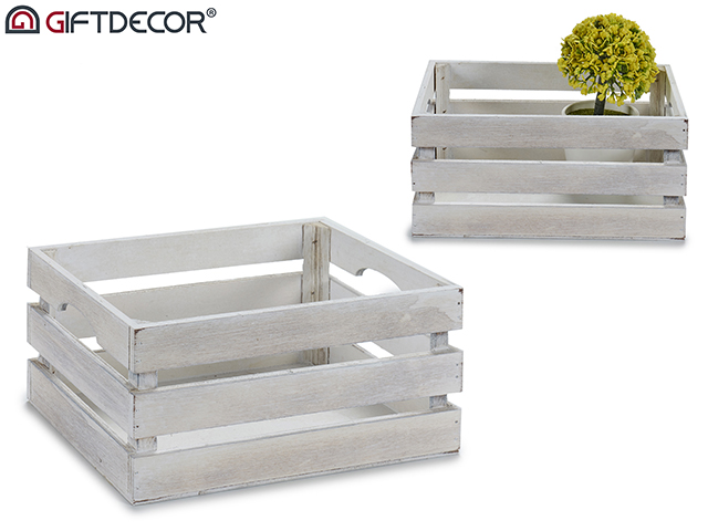 Caja blanco envejecido 21x15x11 cm