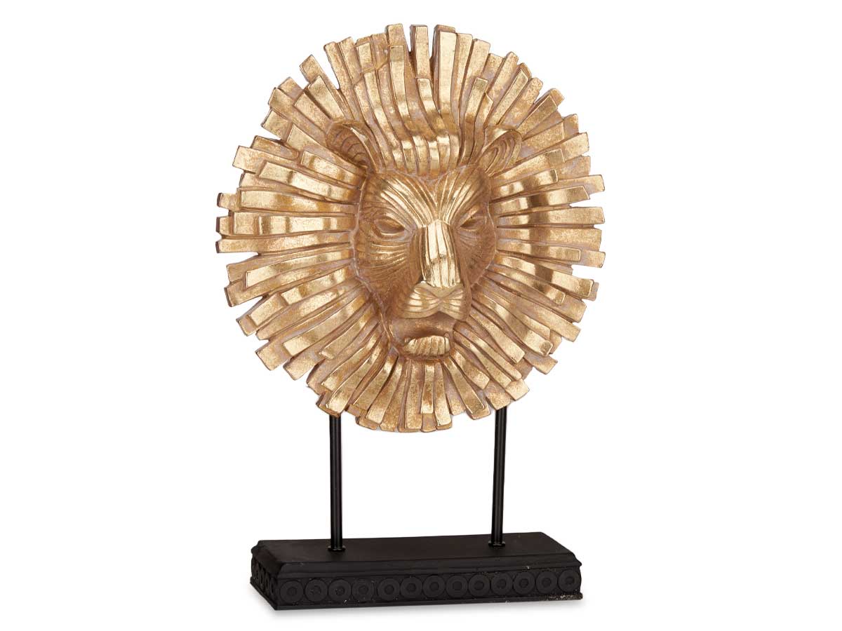 Testa di leone con base oro - immagine 2