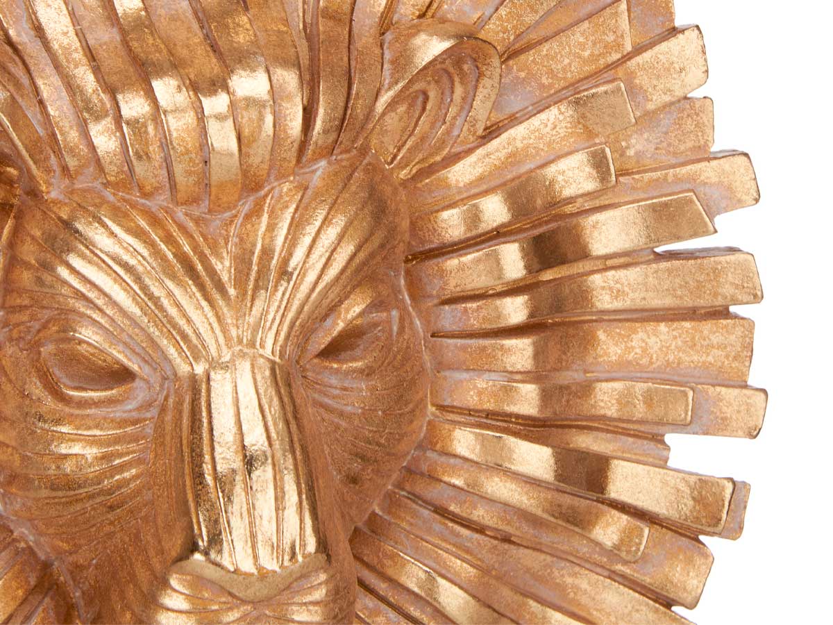 Testa di leone con base oro - immagine 3