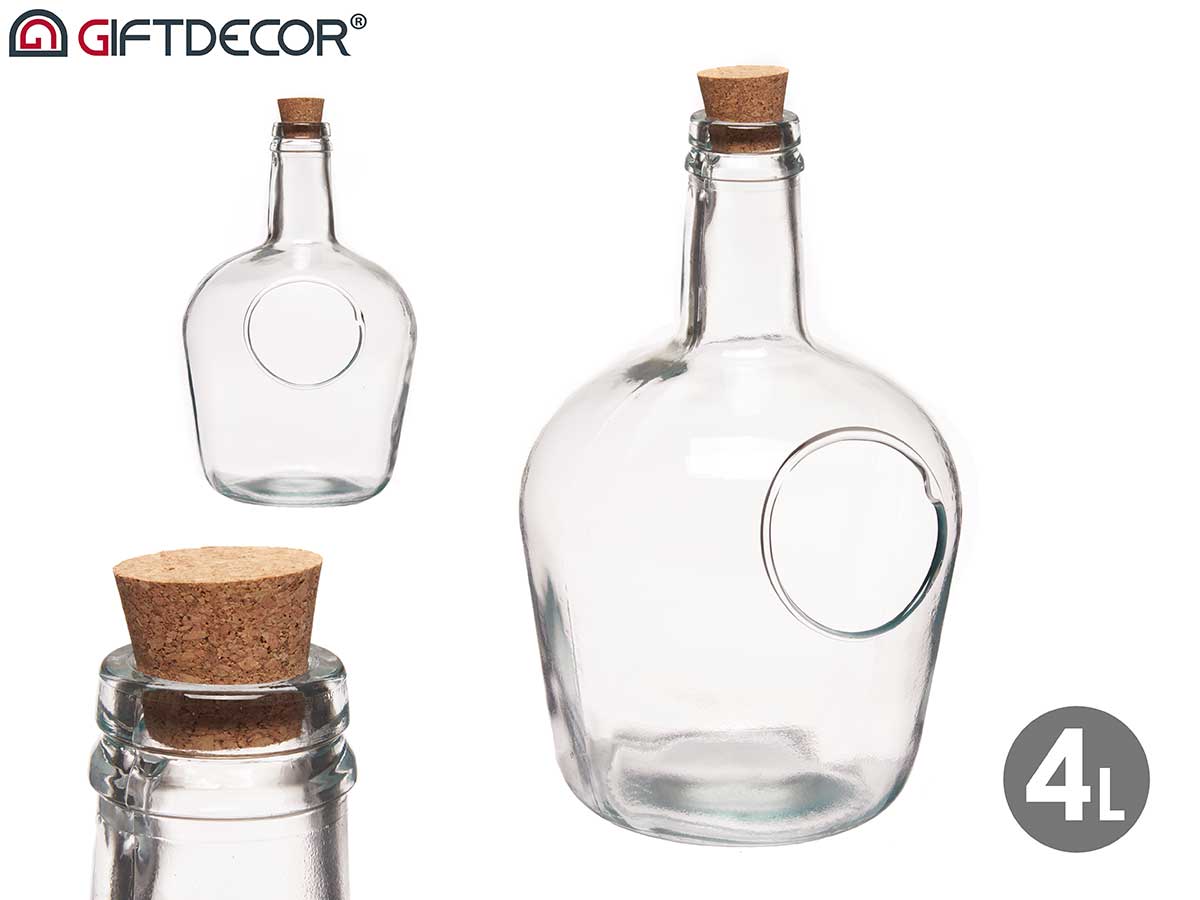 Caraffa con foro 4l tappo sughero