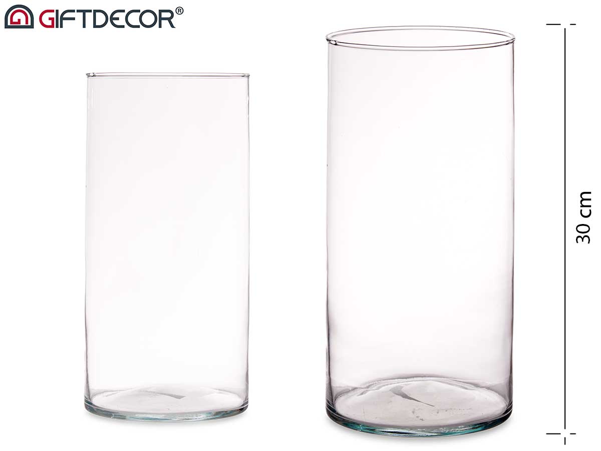 30cm cylinder glass vase diam 15 cm