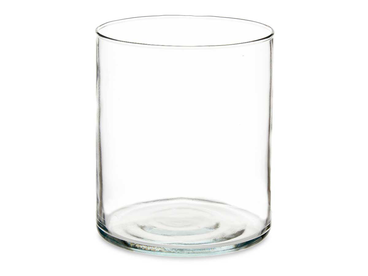 20cm diam 17 cm cylinder glass vase - Image 2