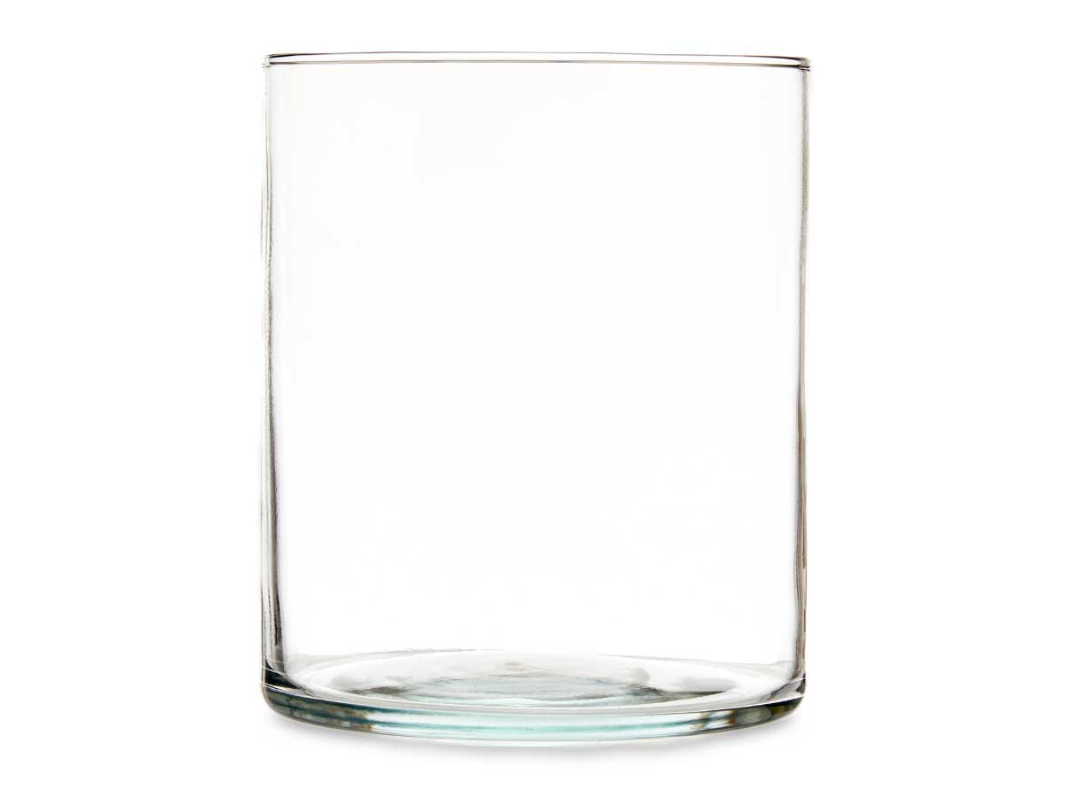 20cm diam 17 cm cylinder glass vase - Image 3