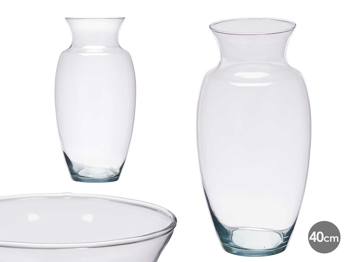 Vaso vetro collo largo 40cm