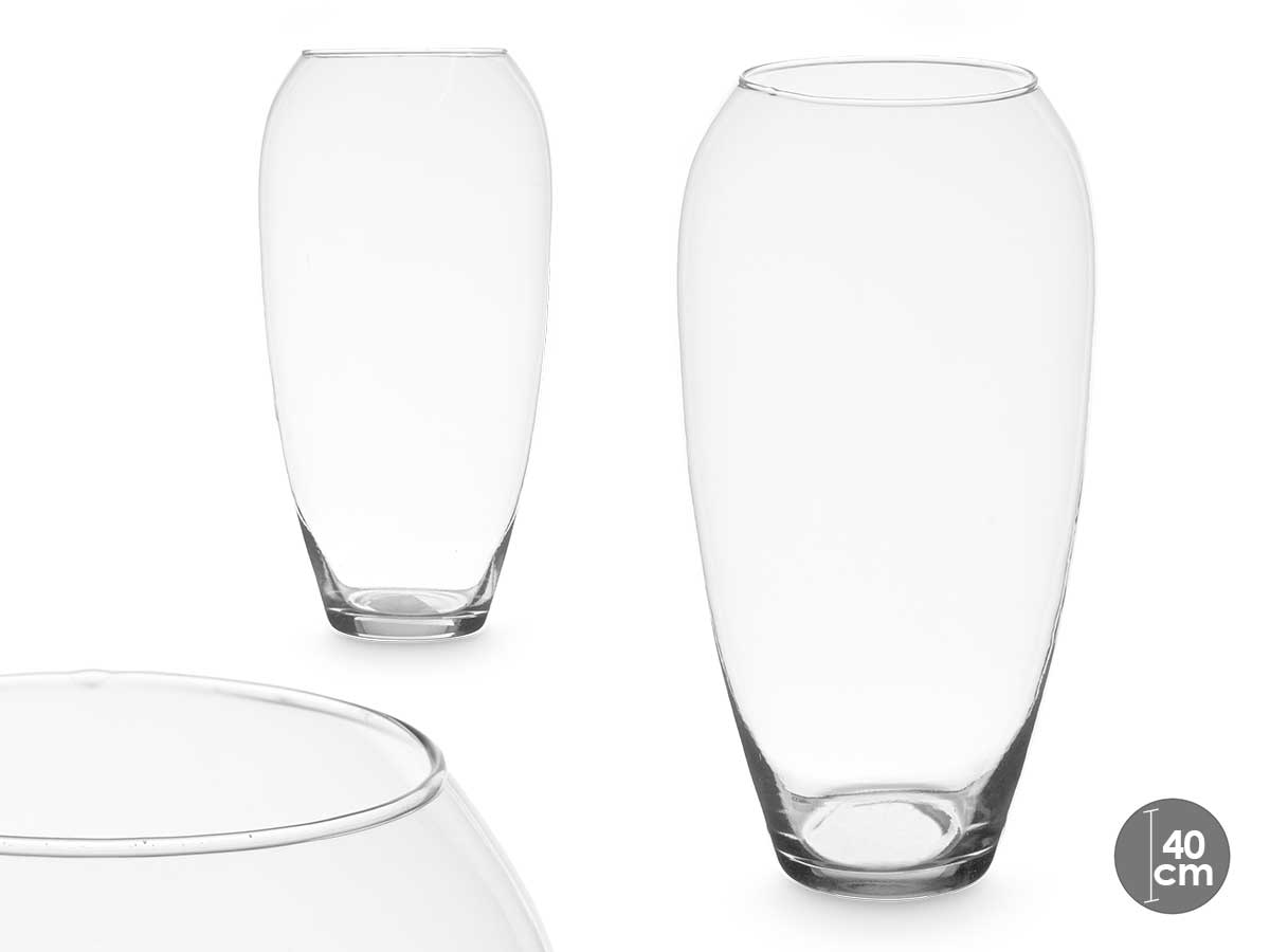 Convex crystal vase 36cm