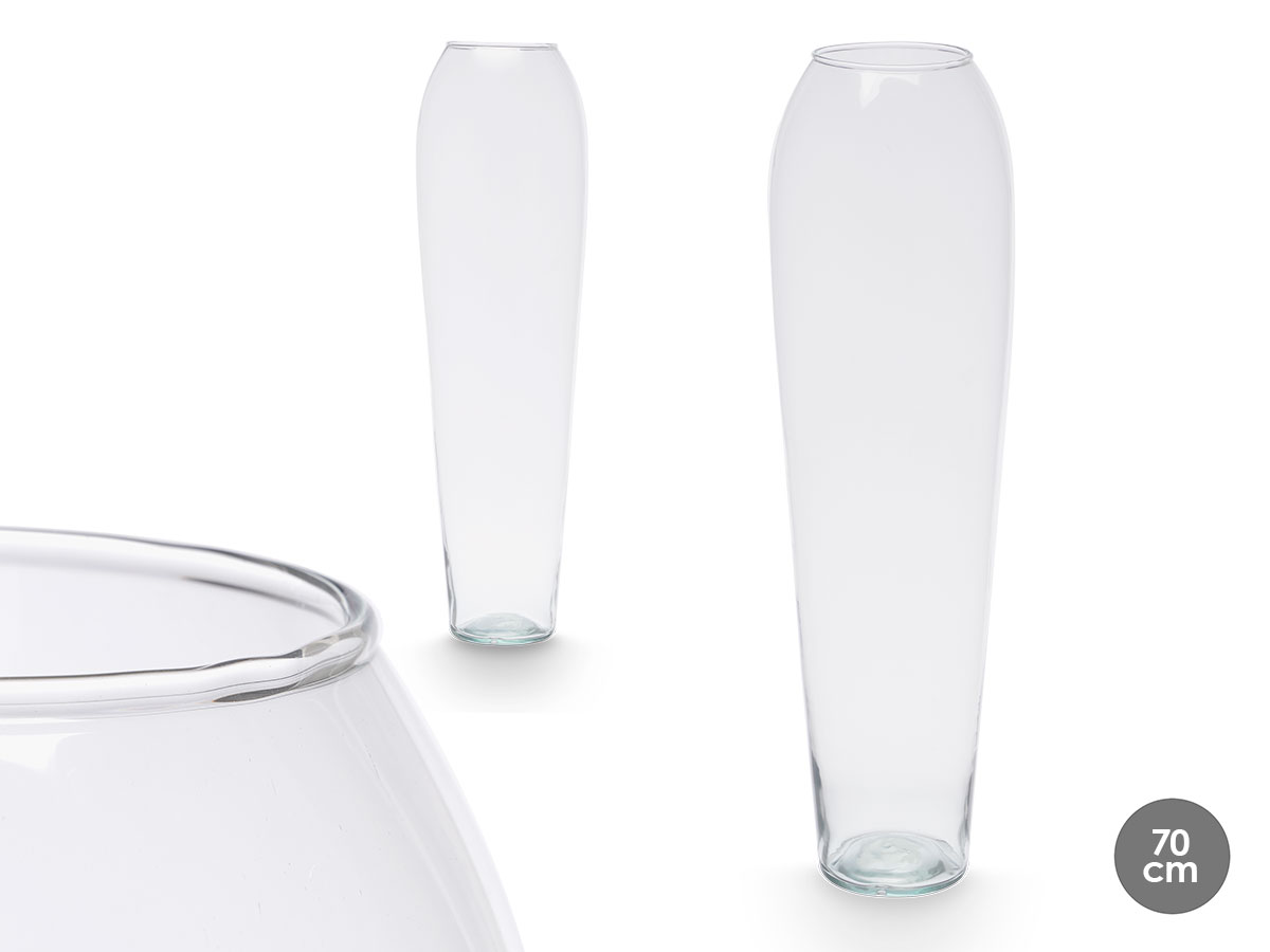 Convex crystal vase 70cm