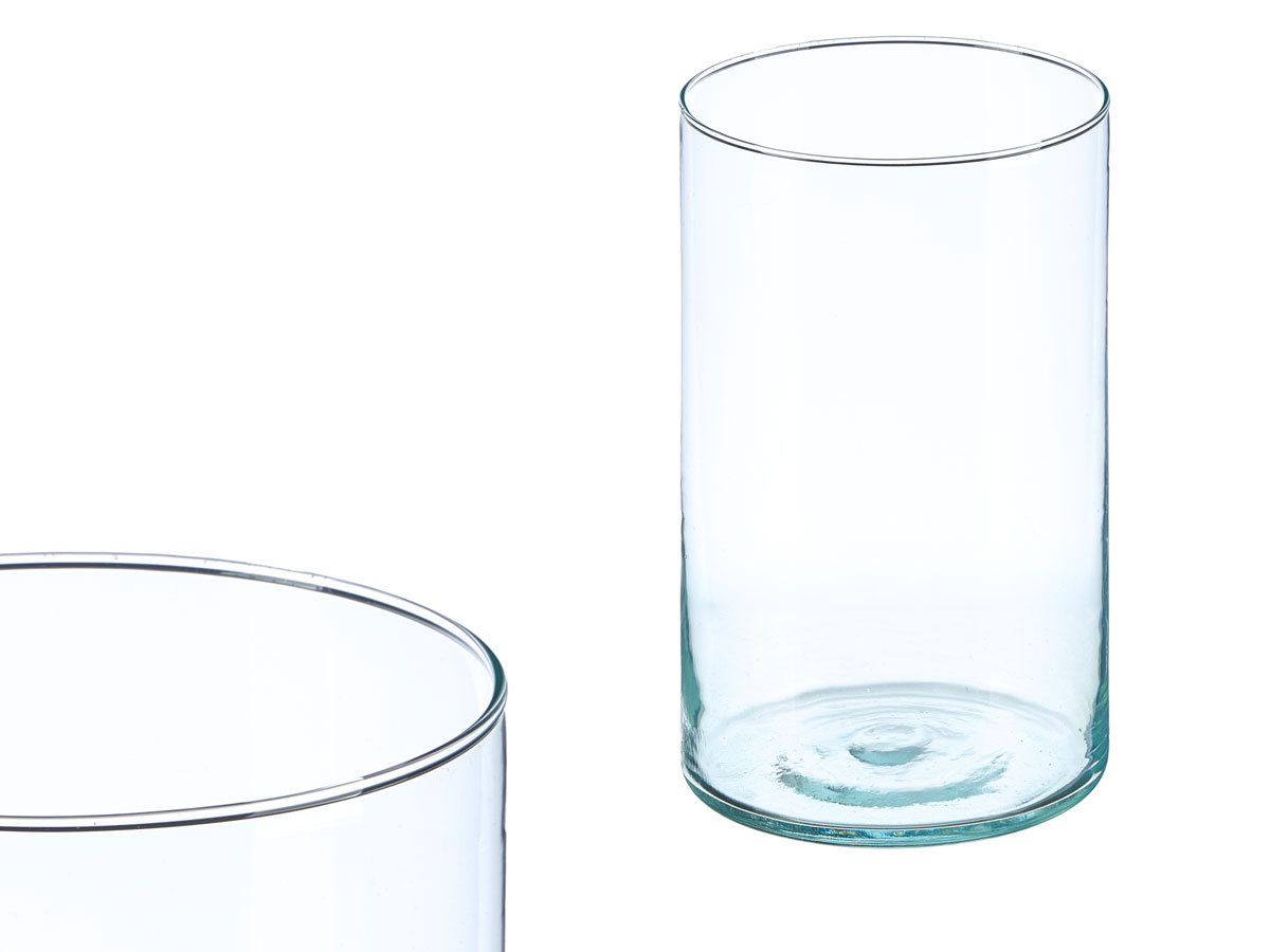 21cm diam 12 cm cylinder glass vase