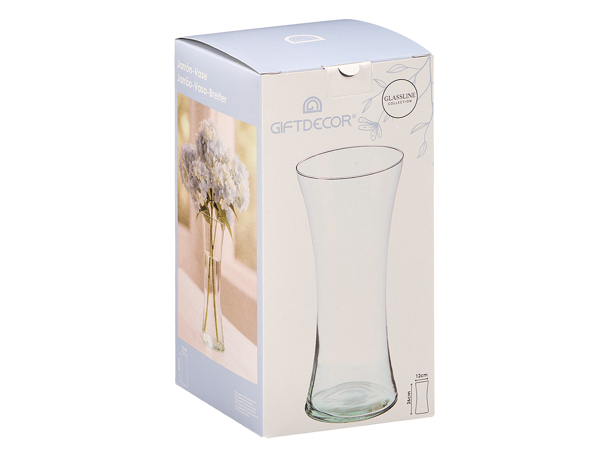 Vaso vetro stretto bocca larga 26cm - immagine 3