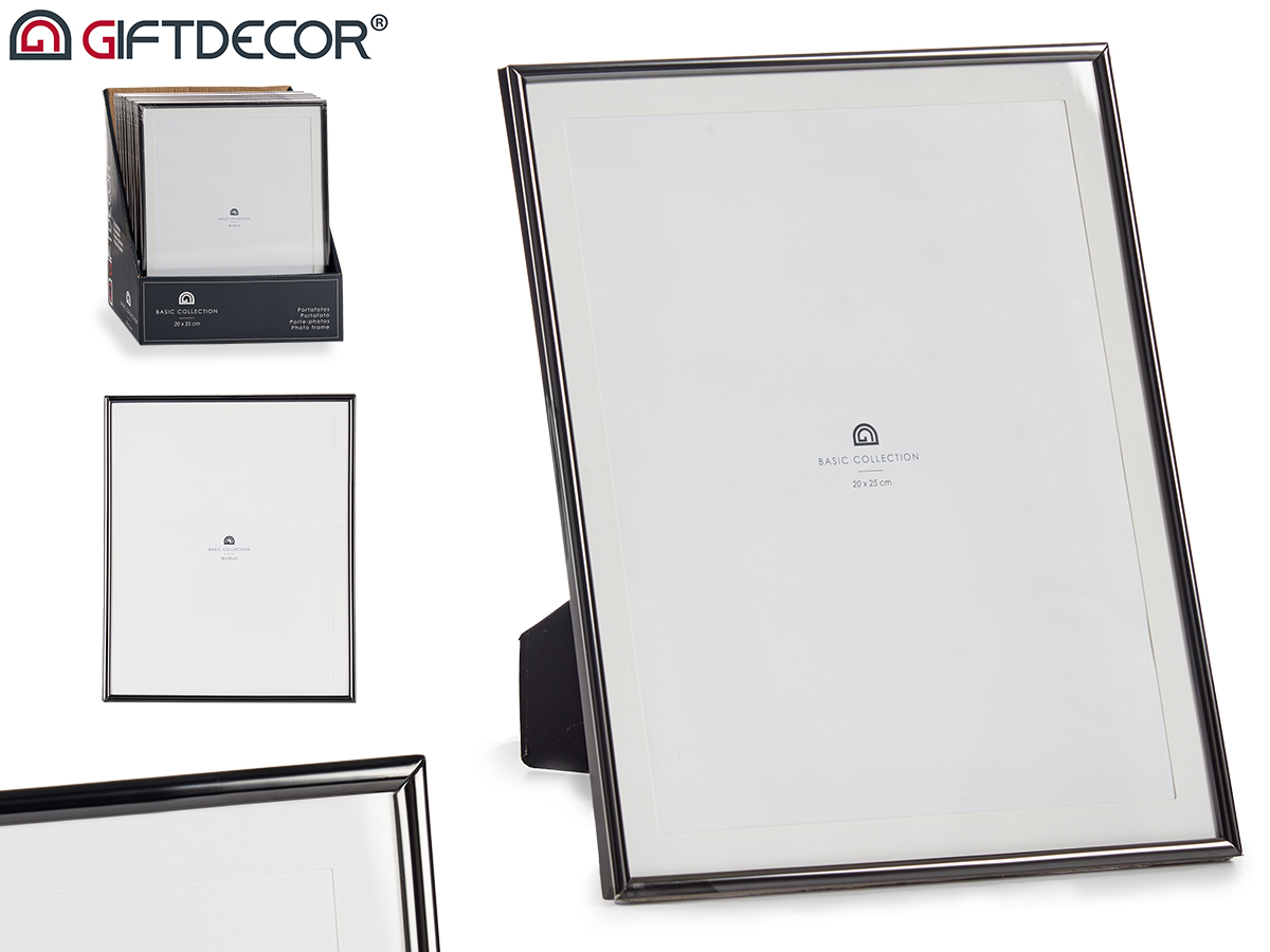 Portafotos acero negro 20x25cm