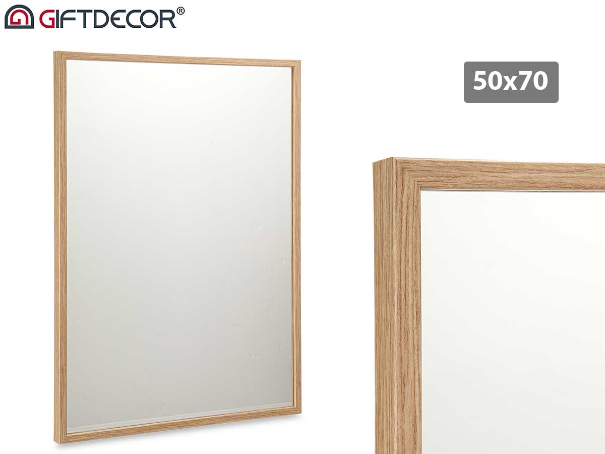 Espelho castanho claro 50x72cm
