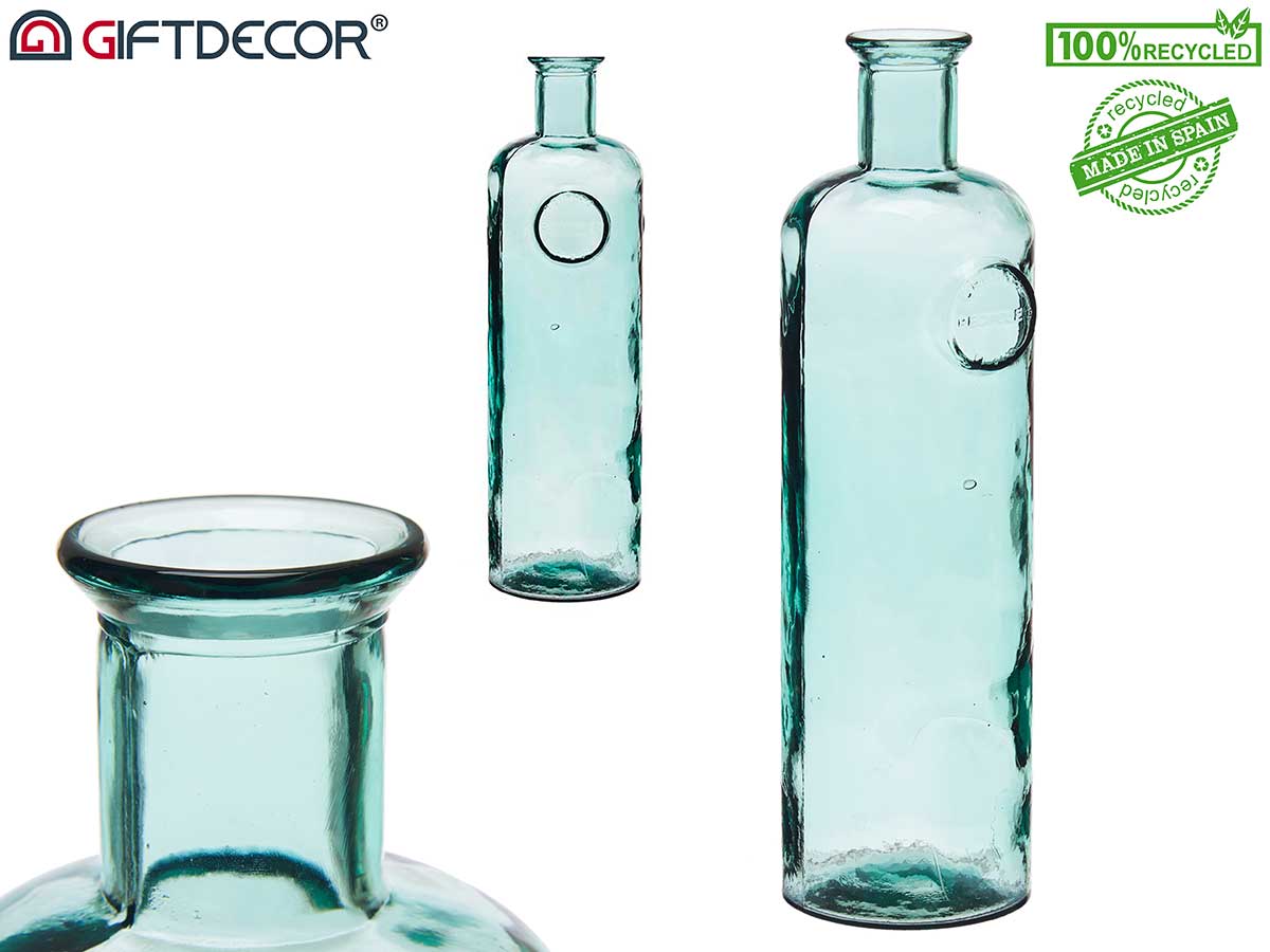 Decorative glass bottle stamp 45cm large