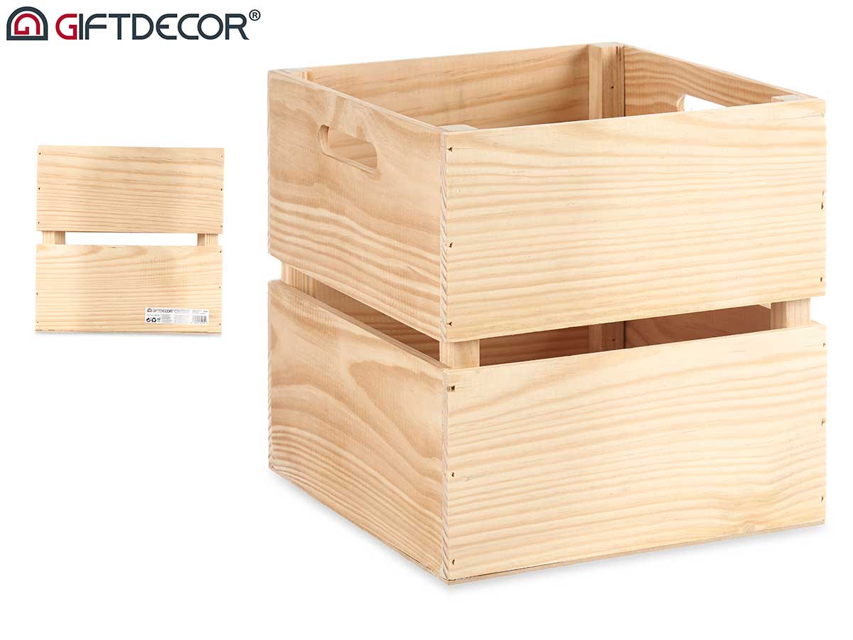 Caja madera abierta 30 x 30 cm