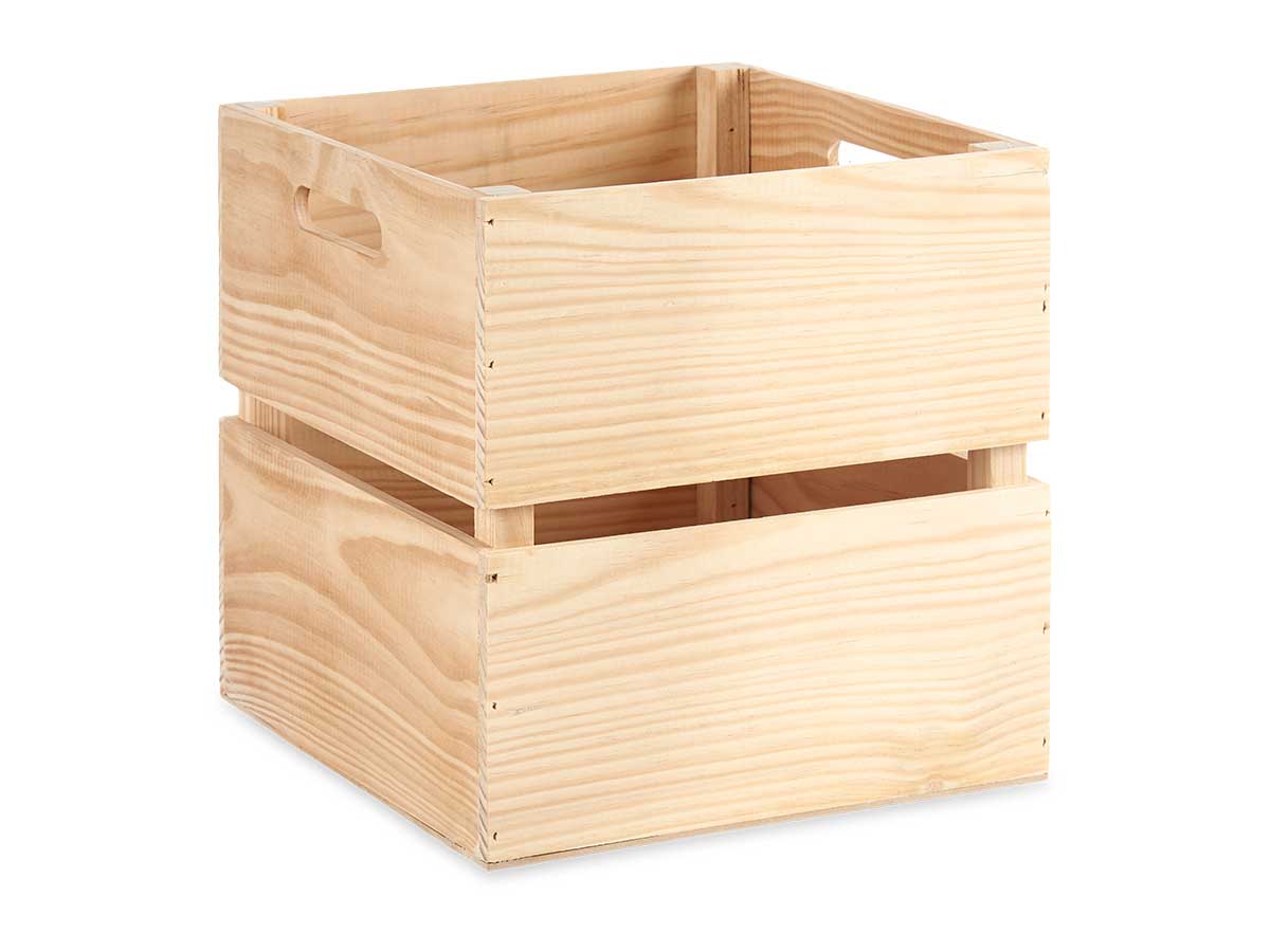 Caja madera abierta 30 x 30 cm - Imagen 2