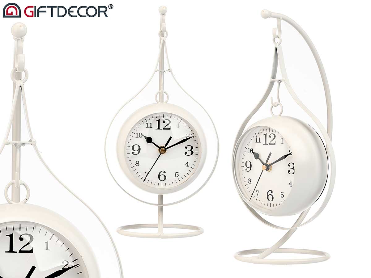 Reloj forja esfera ovalada blanco 22,5cm