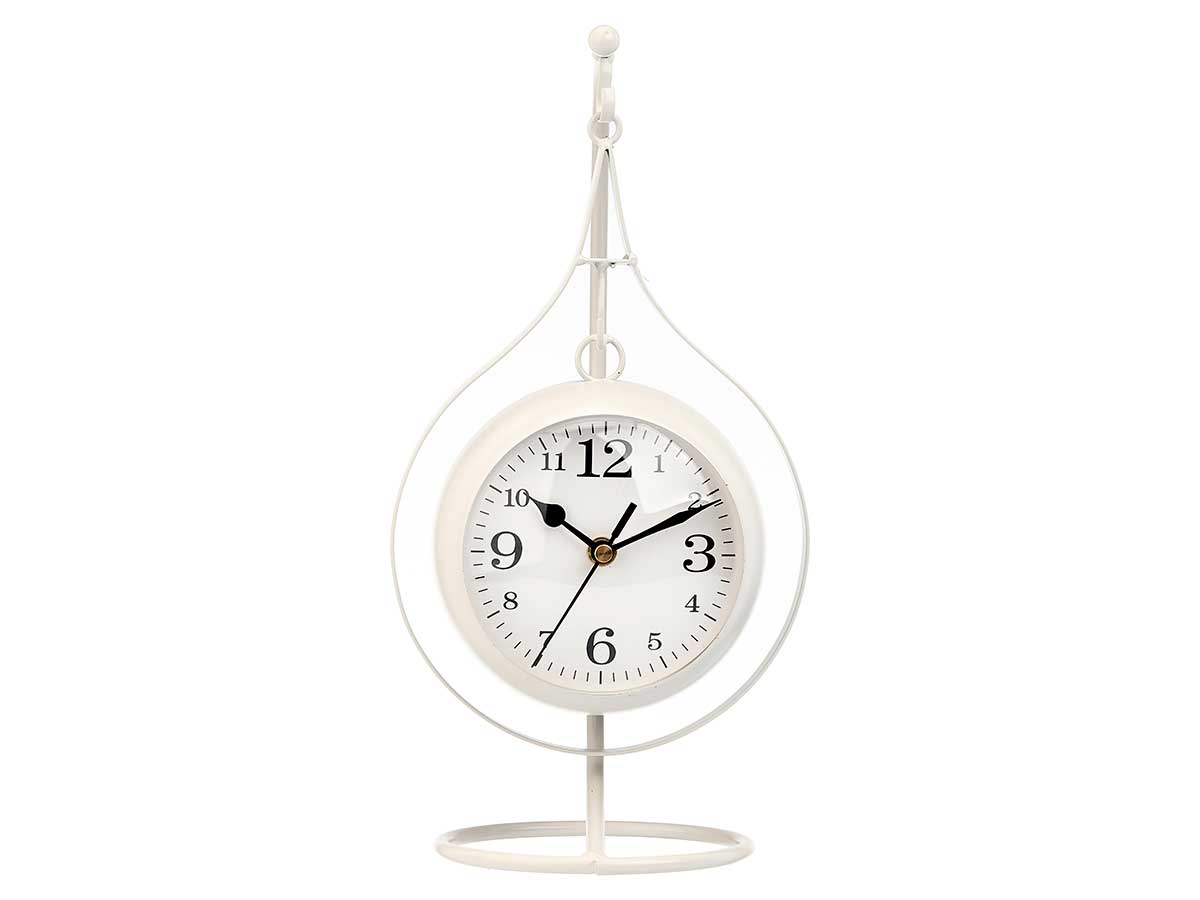 Reloj forja esfera ovalada blanco 22,5cm - Imagen 3