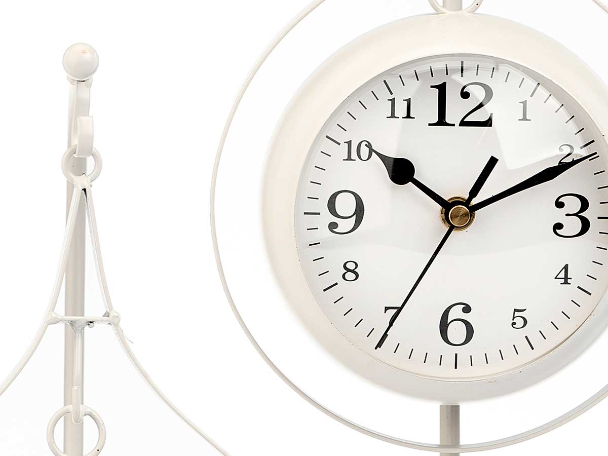Reloj forja esfera ovalada blanco 22,5cm - Imagen 4