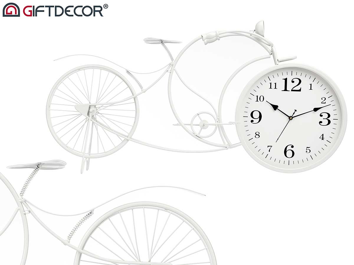 Orologio ferro bicicletta grande bianco