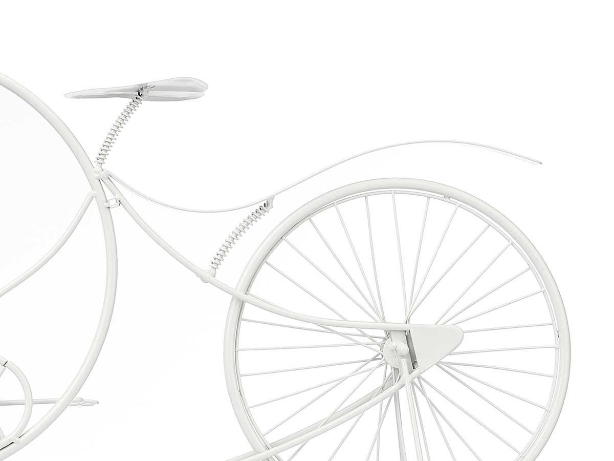Orologio ferro bicicletta grande bianco - immagine 3