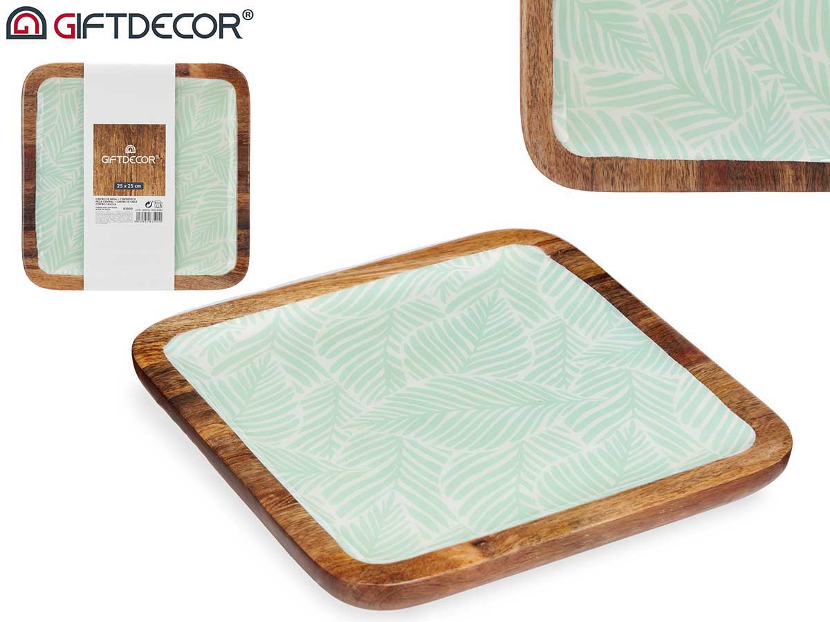 Centro de mesa cuarado 25x25 hojas