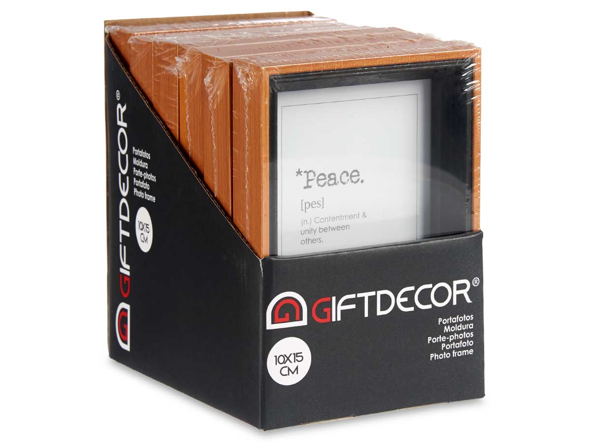 Portafotos madera 10x15 marron y negro - Imagen 3