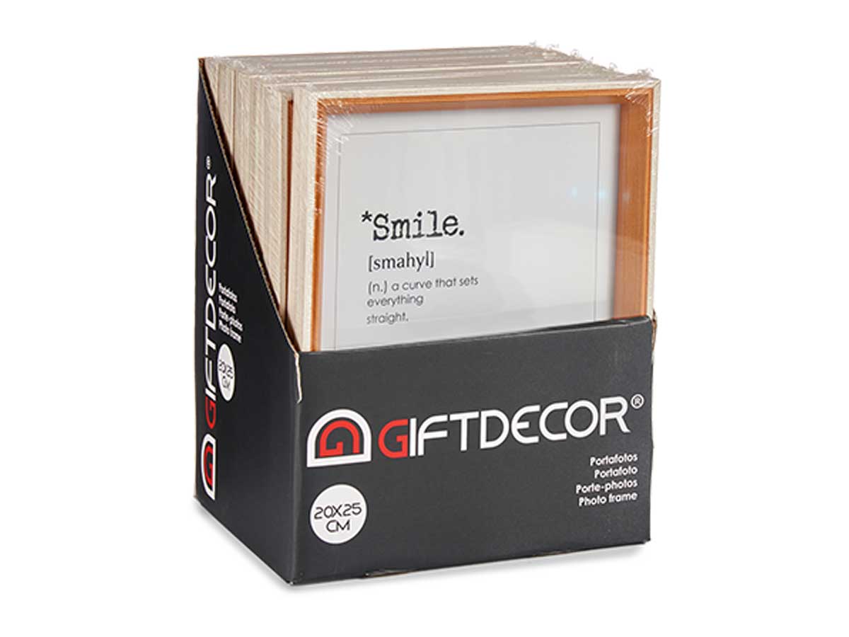 Portafotos madera 20x25 natural y marron - Imagen 3