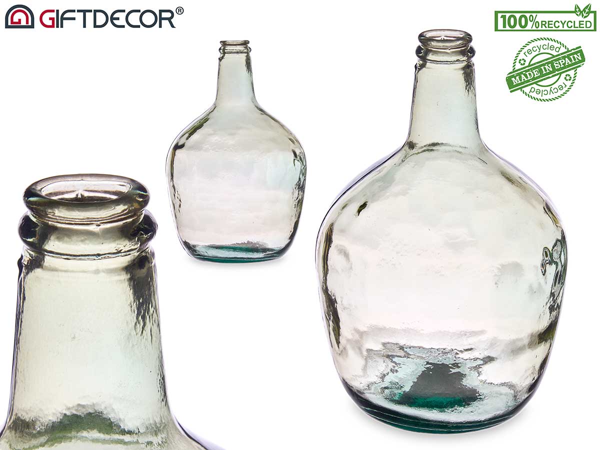 Bouteille décorative verre lisse 4l champagne